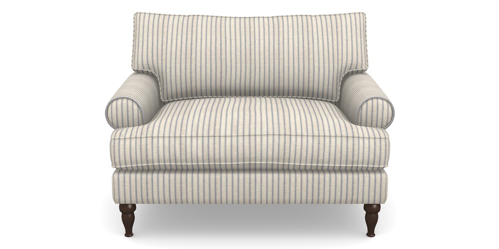 Product photograph of Cooksbridge Snuggler In Cloth 18 Stripes - Ticking - Indigo from Sofas and Stuff Limited