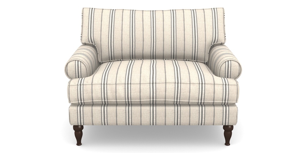 Product photograph of Cooksbridge Snuggler In Cloth 18 Stripes - Regimental - Bible Black from Sofas and Stuff Limited