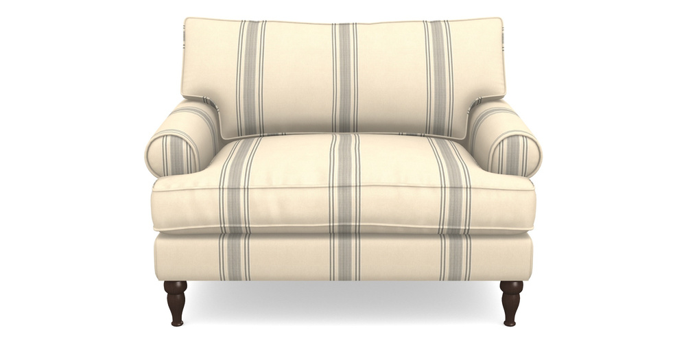 Product photograph of Cooksbridge Snuggler In Cloth 22 - Racing Stripes Cheltenham - Charcoal from Sofas and Stuff Limited