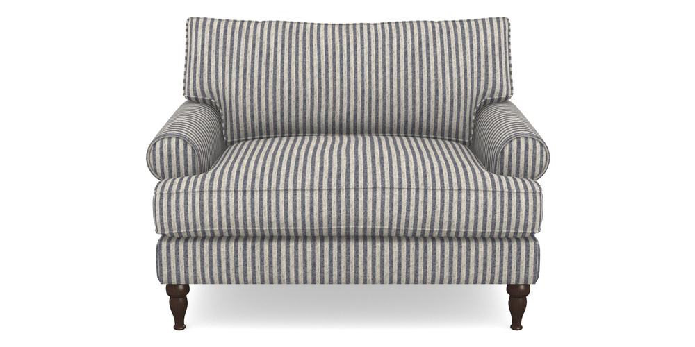 Product photograph of Cooksbridge Snuggler In Cloth 22 - Pinstripe - Deep Water from Sofas and Stuff Limited