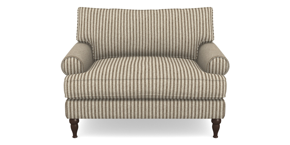 Product photograph of Cooksbridge Snuggler In Cloth 22 - Pinstripe - Peat from Sofas and Stuff Limited