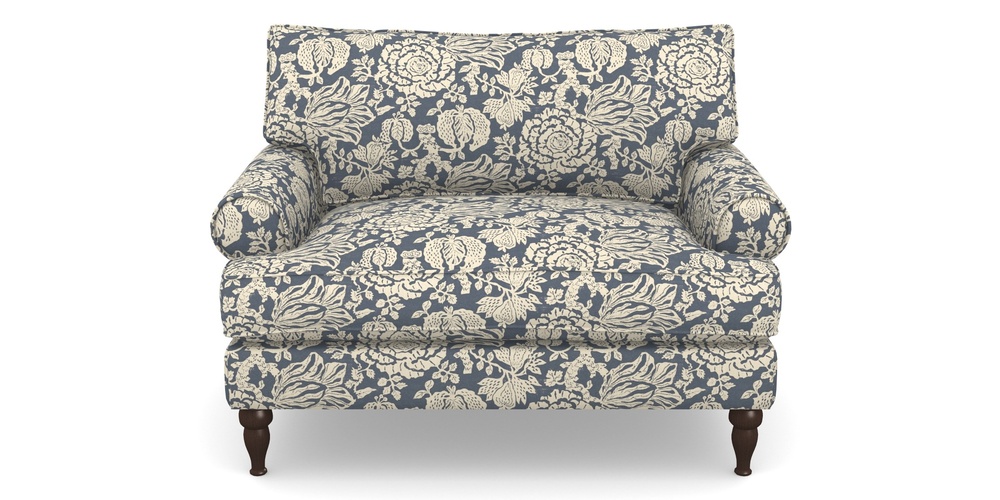 Product photograph of Cooksbridge Snuggler In V A Brompton Collection - Flowering Kale - Midnight Blue from Sofas and Stuff Limited