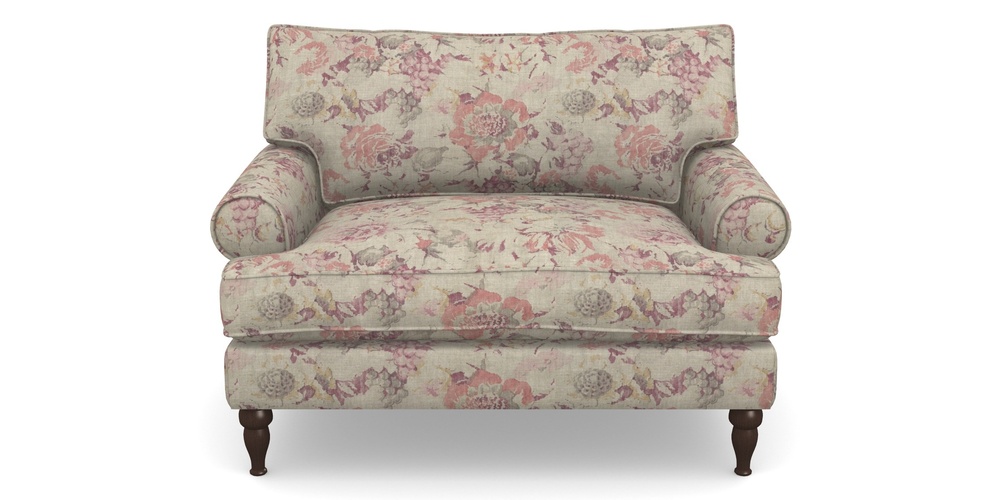 Product photograph of Cooksbridge Snuggler In Floral Linen - Faith Antique Sangria from Sofas and Stuff Limited