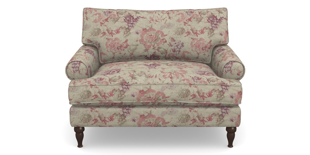 Product photograph of Cooksbridge Snuggler In Floral Linen - Faith Rose Quartz from Sofas and Stuff Limited