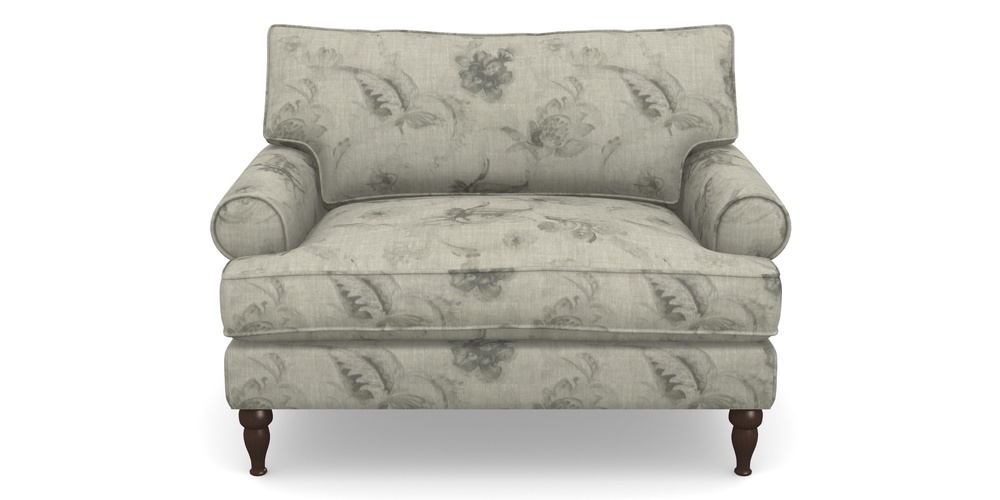 Product photograph of Cooksbridge Snuggler In Floral Linen - Lela Mystery Oat Sepia from Sofas and Stuff Limited