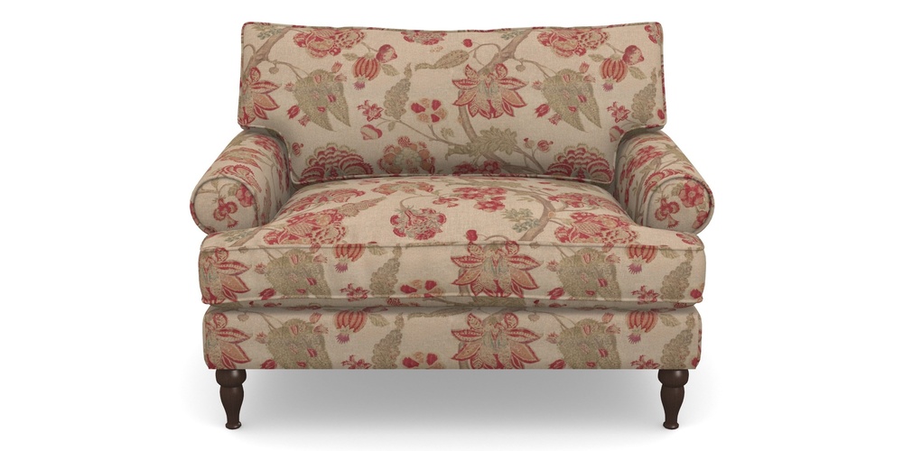 Product photograph of Cooksbridge Snuggler In Floral Linen - Indienne T Rosso from Sofas and Stuff Limited