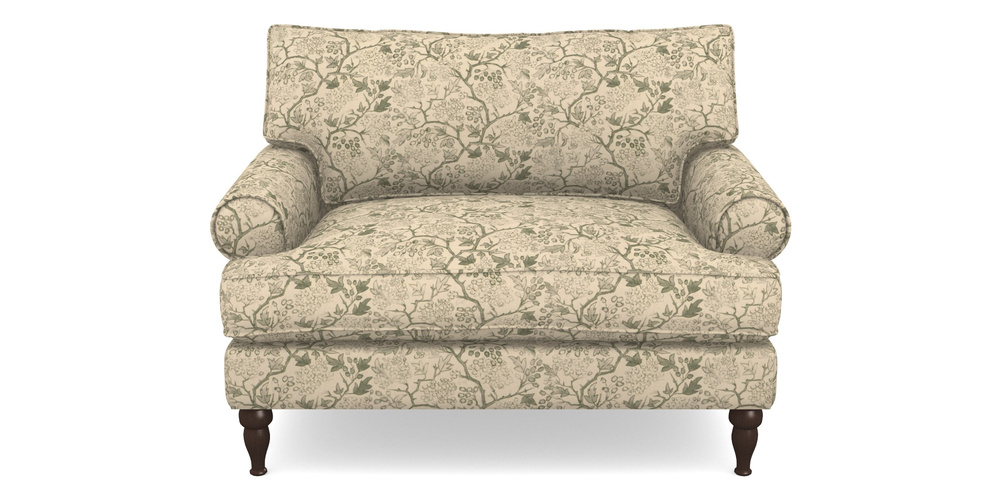 Product photograph of Cooksbridge Snuggler In Rhs Collection - Gertrude Jekyll Linen Cotton Blend - Green from Sofas and Stuff Limited