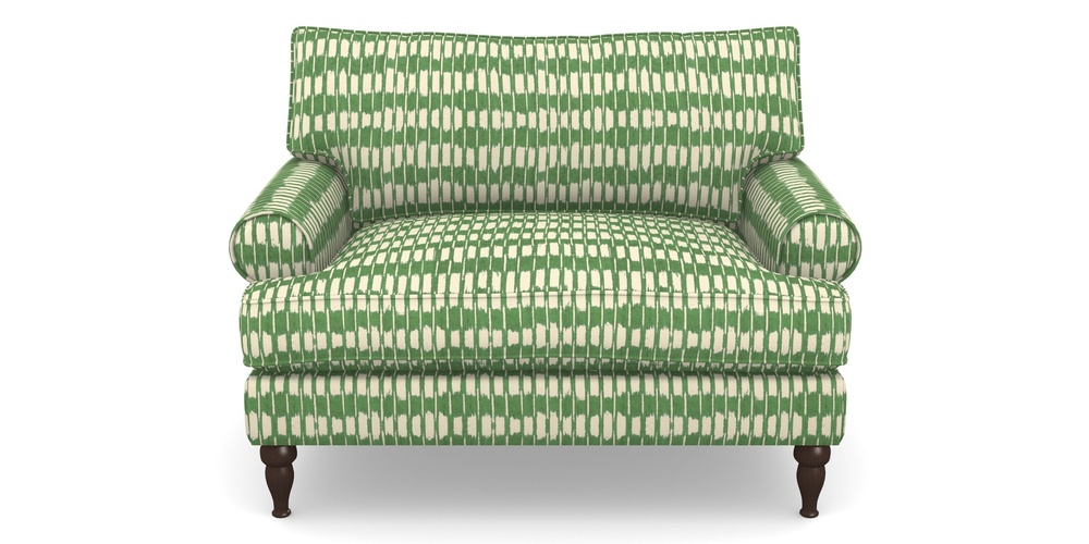 Product photograph of Cooksbridge Snuggler In V A Brompton Collection - Ikat - Basil from Sofas and Stuff Limited