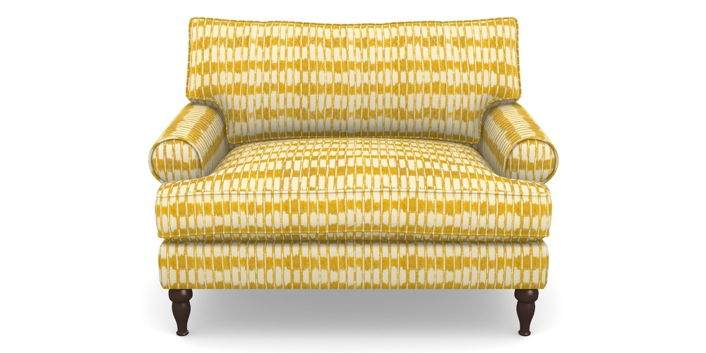 Product photograph of Cooksbridge Snuggler In V A Brompton Collection - Ikat - Corn from Sofas and Stuff Limited