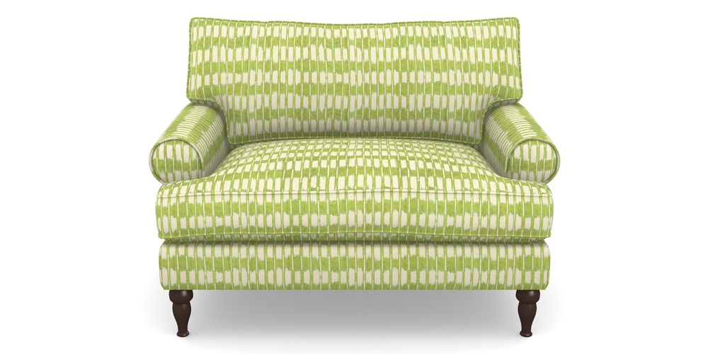 Product photograph of Cooksbridge Snuggler In V A Brompton Collection - Ikat - Lime from Sofas and Stuff Limited