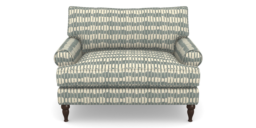 Product photograph of Cooksbridge Snuggler In V A Brompton Collection - Ikat - Pebble from Sofas and Stuff Limited