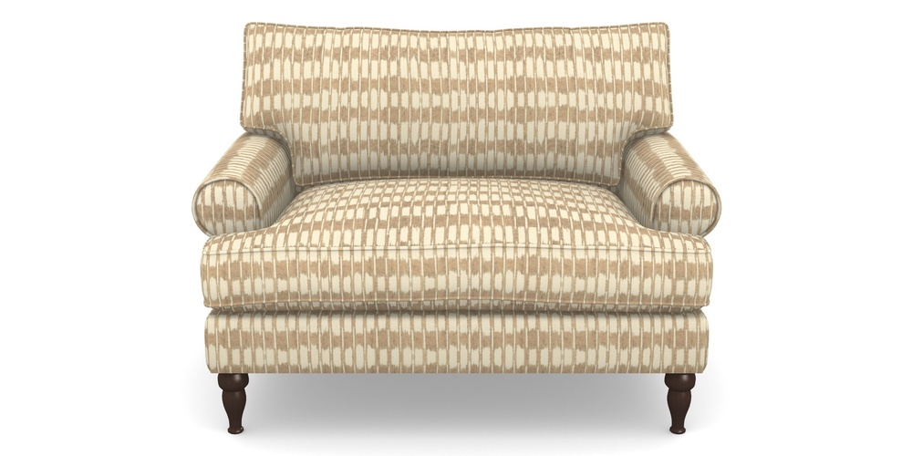 Product photograph of Cooksbridge Snuggler In V A Brompton Collection - Ikat - Assam Tea from Sofas and Stuff Limited