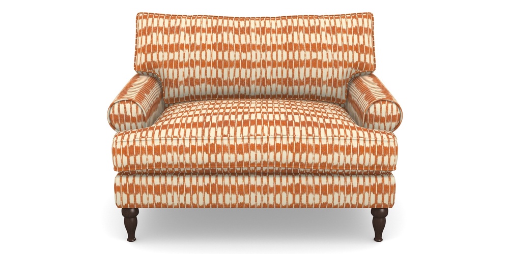 Product photograph of Cooksbridge Snuggler In V A Brompton Collection - Ikat - Terracotta from Sofas and Stuff Limited