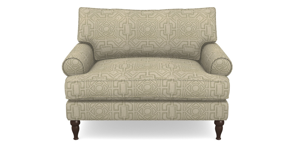 Product photograph of Cooksbridge Snuggler In Rhs Collection - Large Knot Garden Linen - Pistachio from Sofas and Stuff Limited