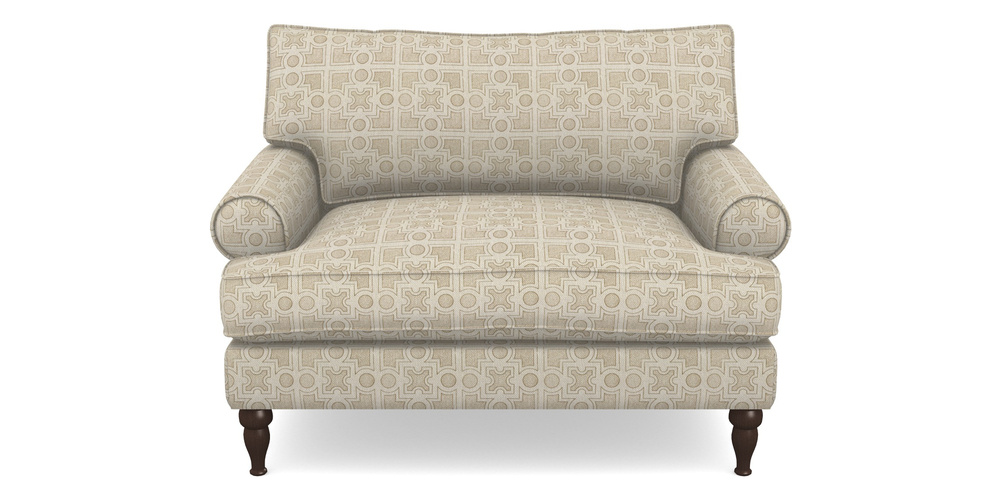 Product photograph of Cooksbridge Snuggler In Rhs Collection - Small Knot Garden Cotton Weave - Gold from Sofas and Stuff Limited