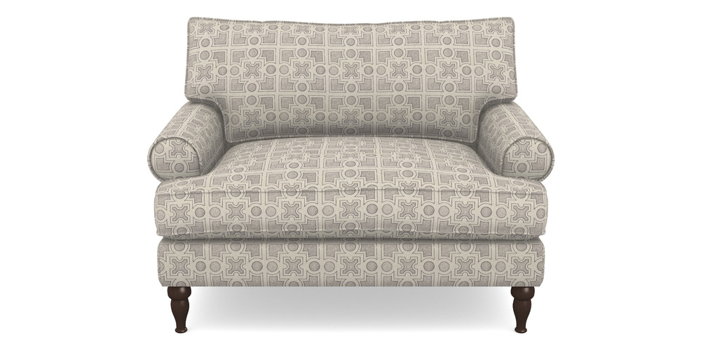 Product photograph of Cooksbridge Snuggler In Rhs Collection - Small Knot Garden Cotton Weave - Grey from Sofas and Stuff Limited