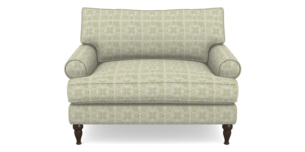 Product photograph of Cooksbridge Snuggler In Rhs Collection - Small Knot Garden Cotton Weave - Green from Sofas and Stuff Limited