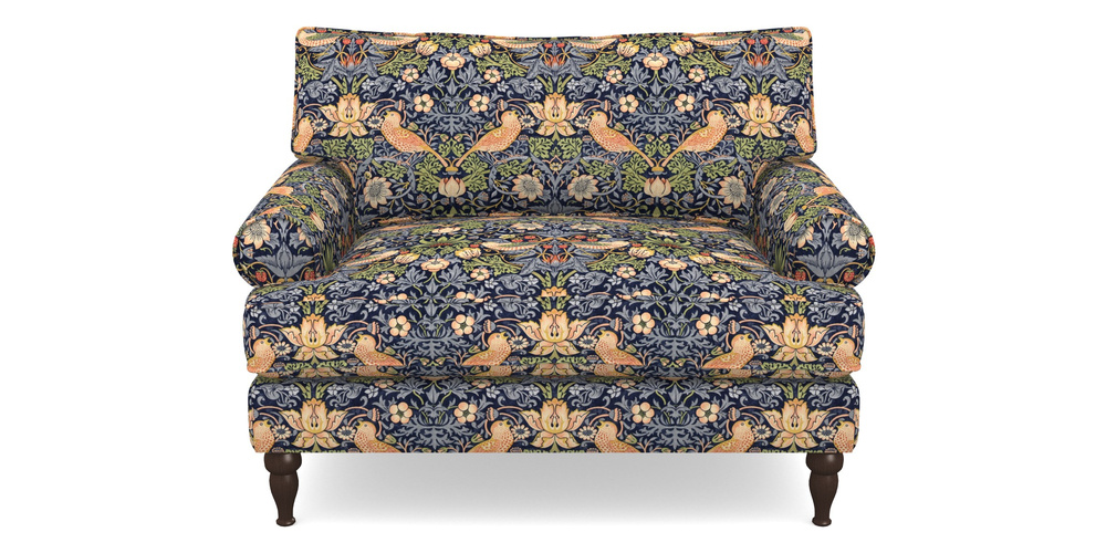 Product photograph of Cooksbridge Snuggler In William Morris Collection - Strawberry Thief - Indigo Mineral from Sofas and Stuff Limited