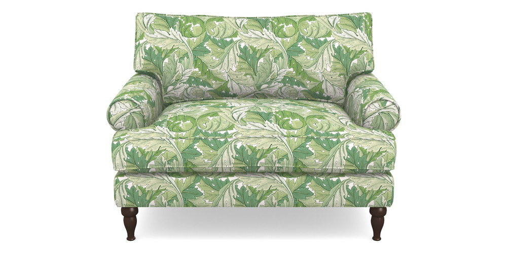 Product photograph of Cooksbridge Snuggler In William Morris Collection - Acanthus - Leaf Green from Sofas and Stuff Limited