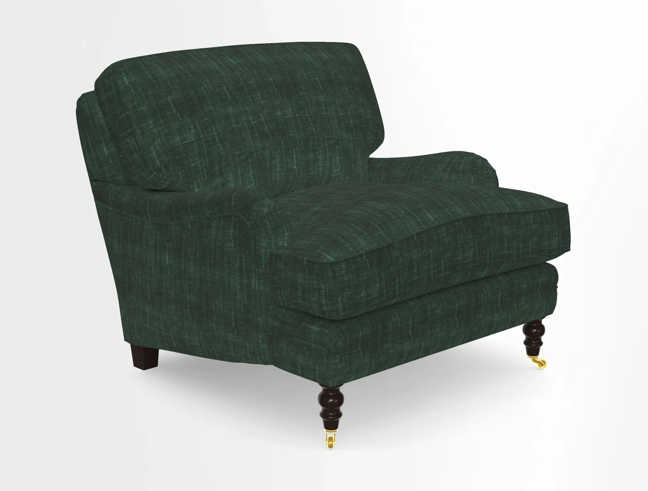 Coates Chair in RHS Gertrude Jekyll Lattice Blue with Seat and Back Cushions in Mohair Velvet Indigo