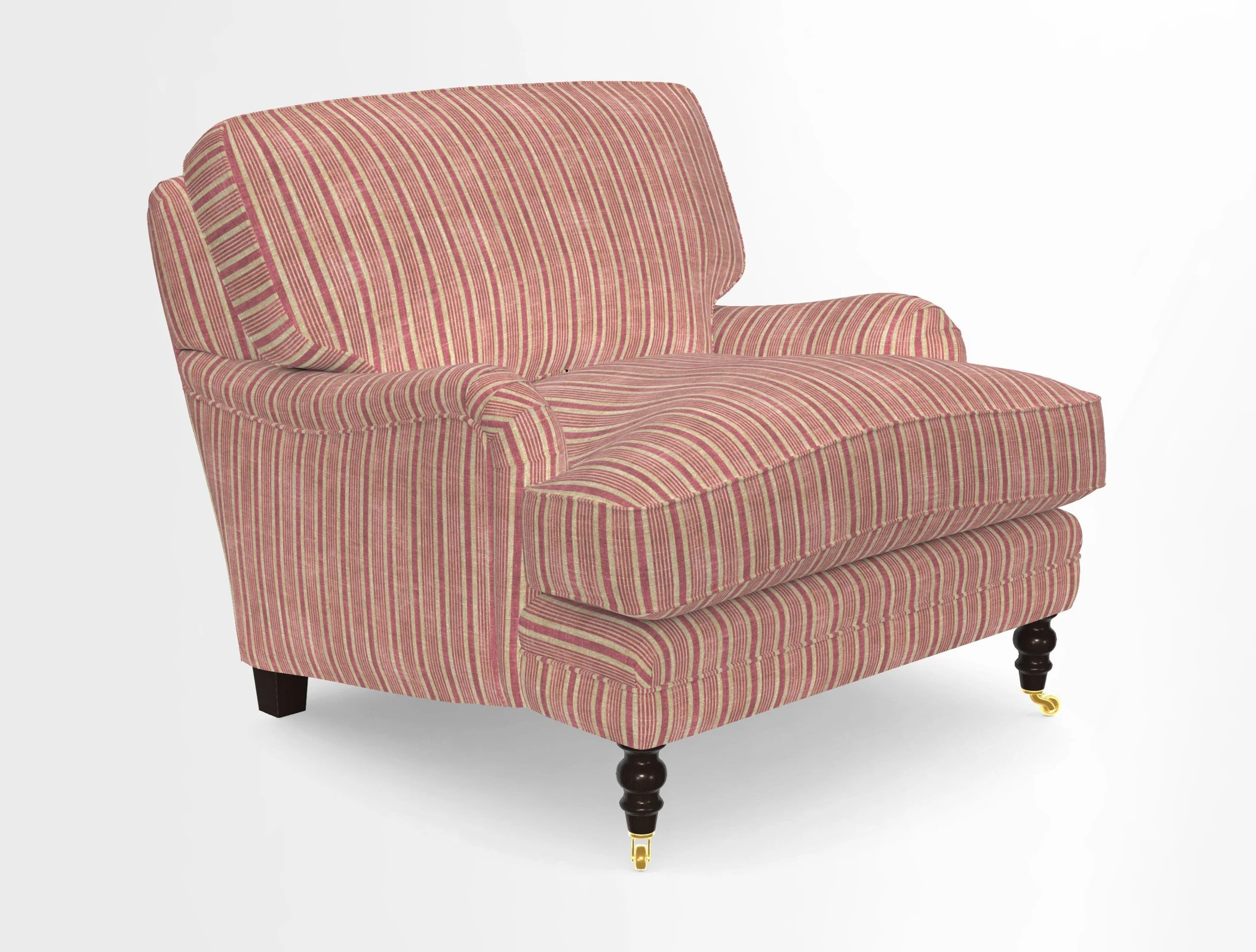 Coates Chair in RHS Gertrude Jekyll Lattice Blue with Seat and Back Cushions in Mohair Velvet Indigo