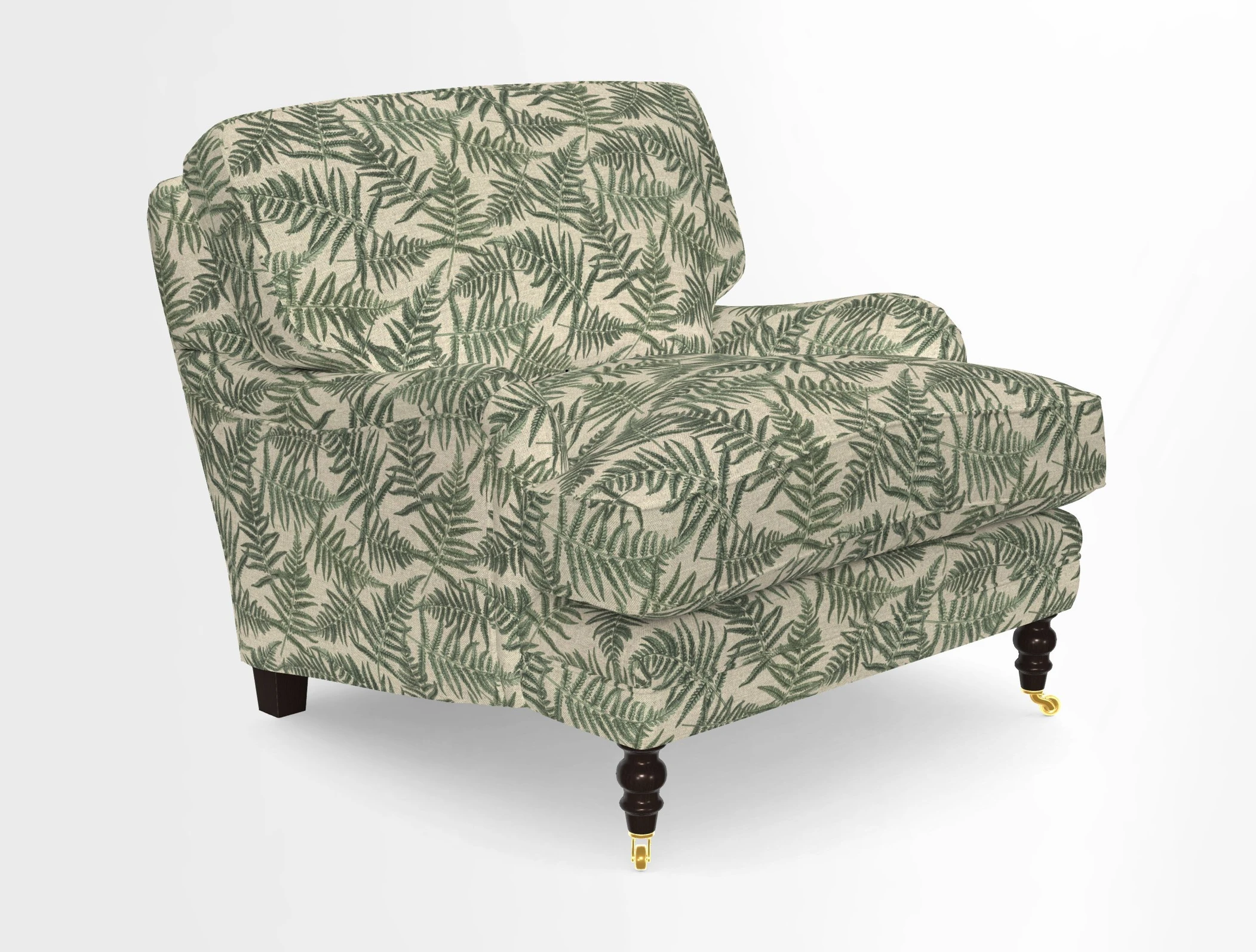 Coates Chair in RHS Gertrude Jekyll Lattice Blue with Seat and Back Cushions in Mohair Velvet Indigo