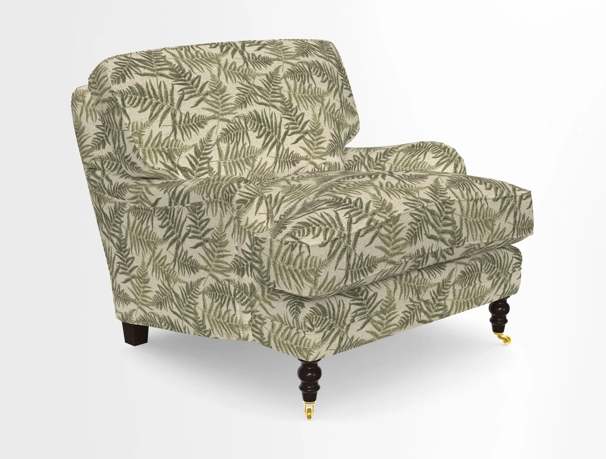 Coates Chair in RHS Gertrude Jekyll Lattice Blue with Seat and Back Cushions in Mohair Velvet Indigo