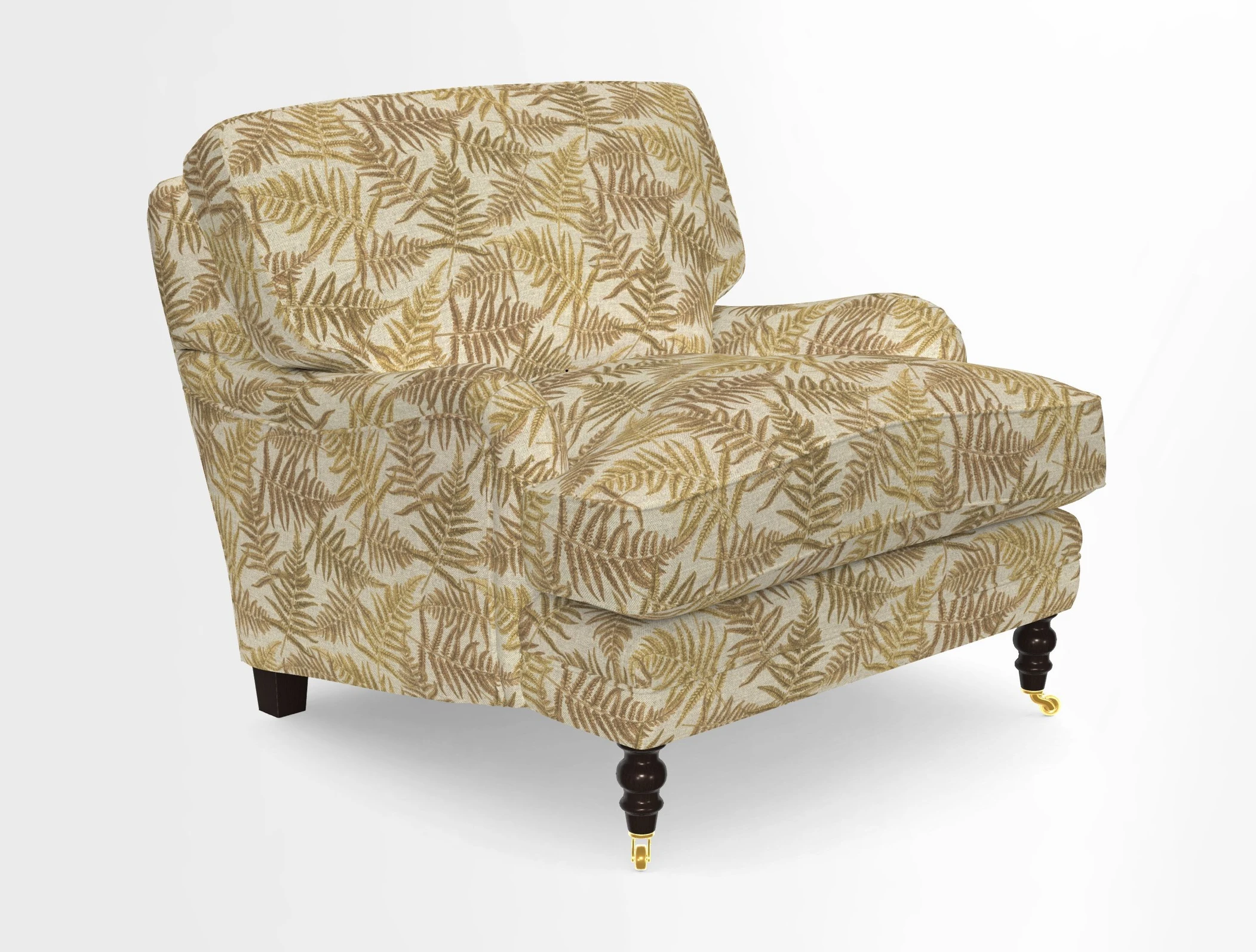 Coates Chair in RHS Gertrude Jekyll Lattice Blue with Seat and Back Cushions in Mohair Velvet Indigo