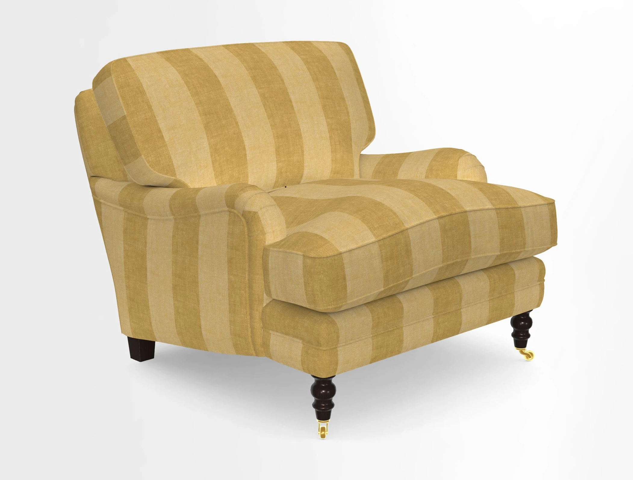 Coates Chair in RHS Gertrude Jekyll Lattice Blue with Seat and Back Cushions in Mohair Velvet Indigo