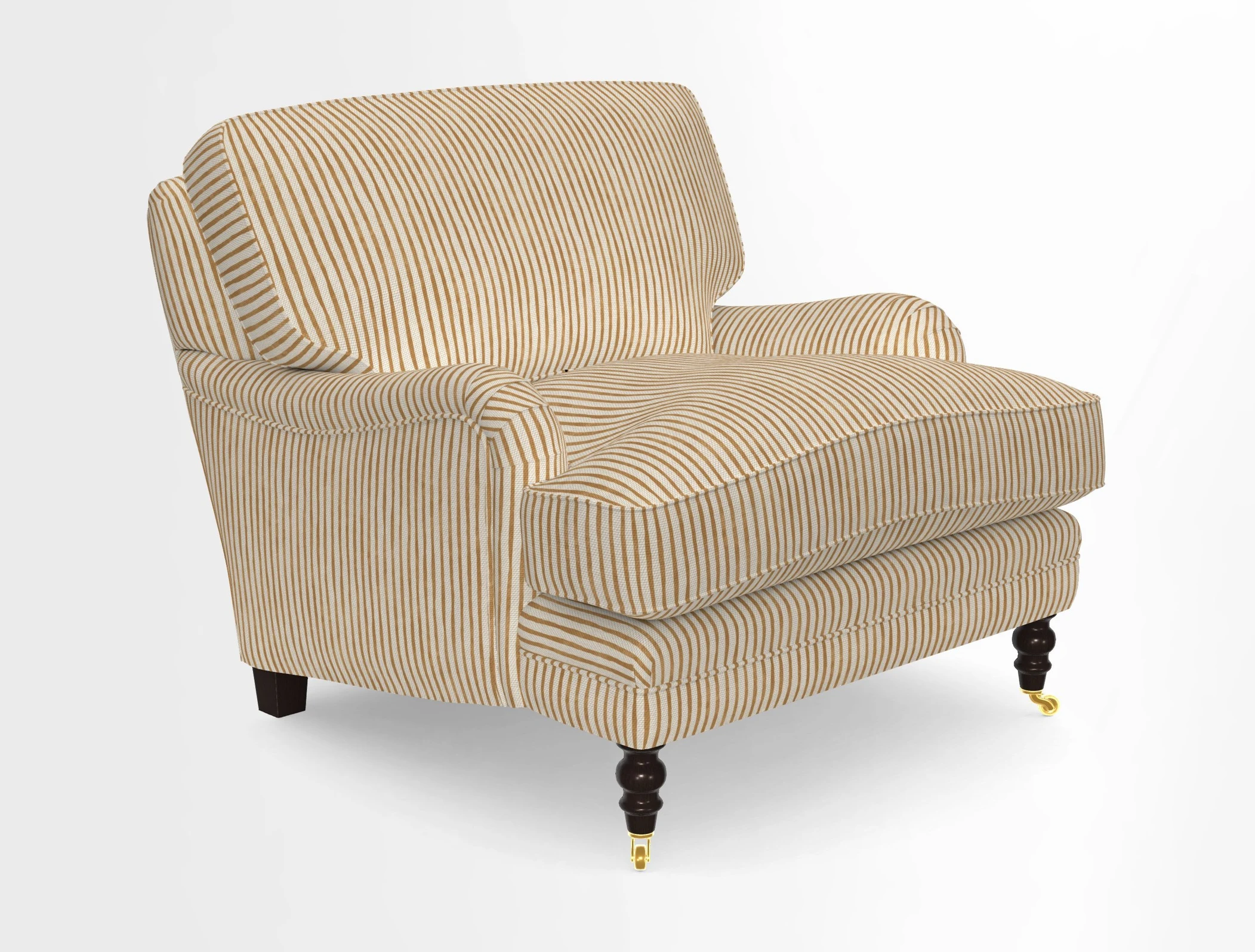 Coates Chair in RHS Gertrude Jekyll Lattice Blue with Seat and Back Cushions in Mohair Velvet Indigo