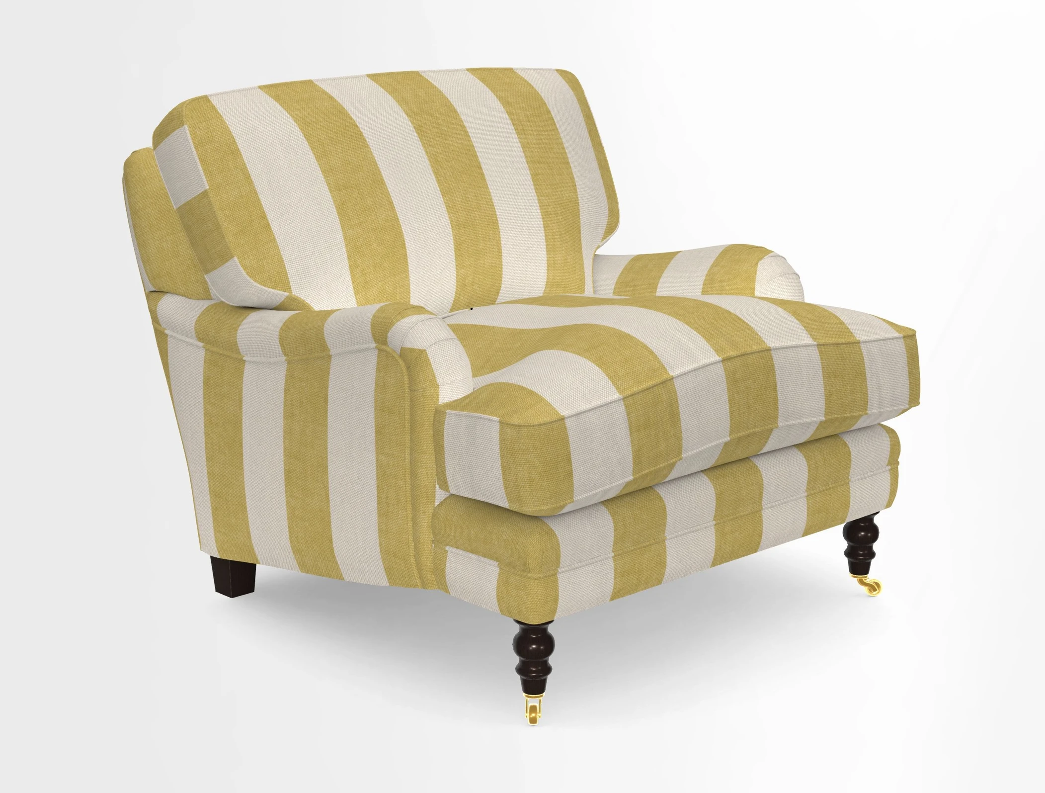 Coates Chair in RHS Gertrude Jekyll Lattice Blue with Seat and Back Cushions in Mohair Velvet Indigo