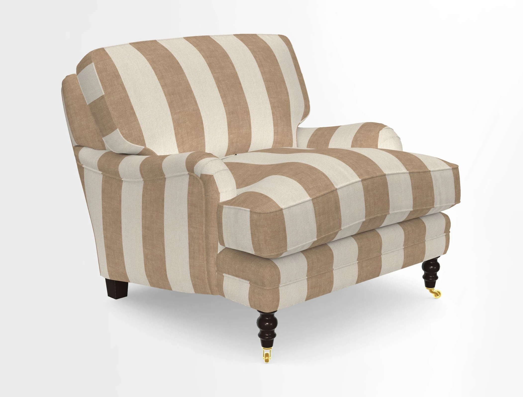 Coates Chair in RHS Gertrude Jekyll Lattice Blue with Seat and Back Cushions in Mohair Velvet Indigo