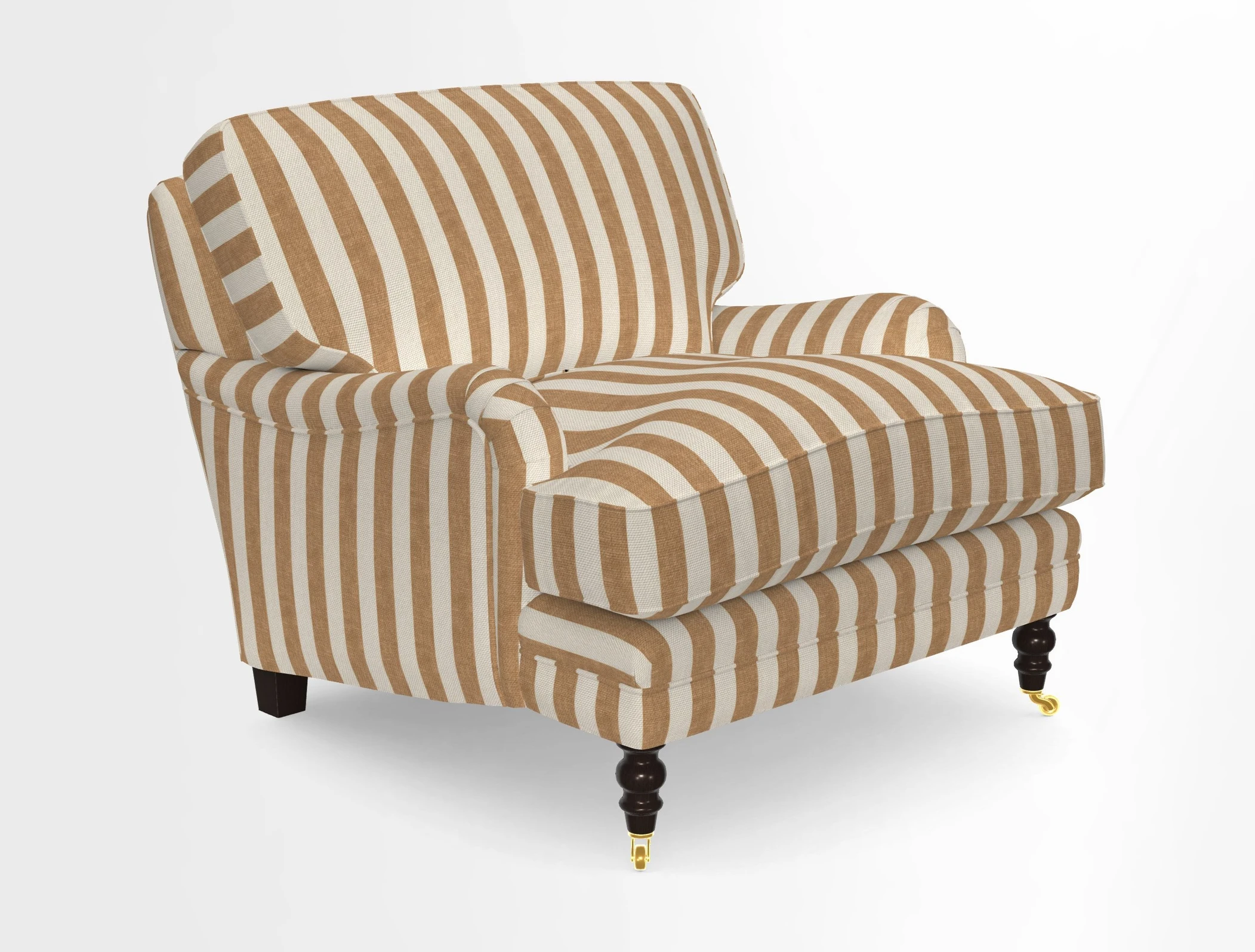 Coates Chair in RHS Gertrude Jekyll Lattice Blue with Seat and Back Cushions in Mohair Velvet Indigo