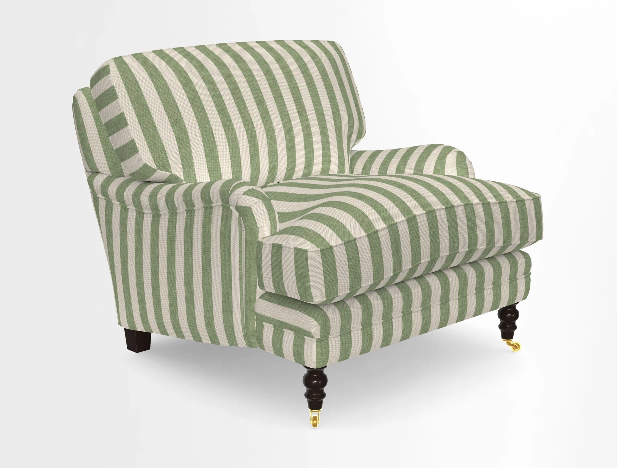 Coates Chair in RHS Gertrude Jekyll Lattice Blue with Seat and Back Cushions in Mohair Velvet Indigo