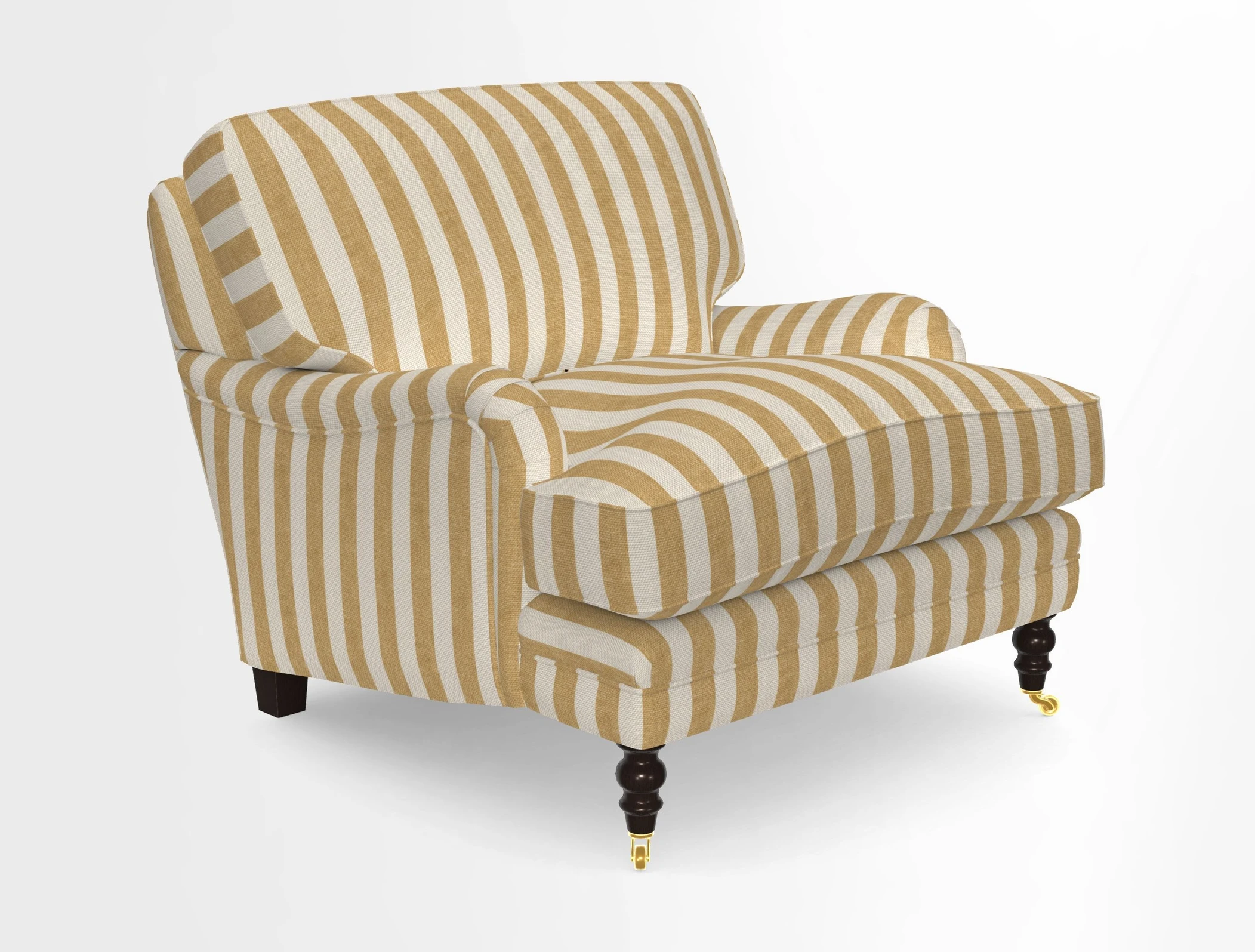 Coates Chair in RHS Gertrude Jekyll Lattice Blue with Seat and Back Cushions in Mohair Velvet Indigo