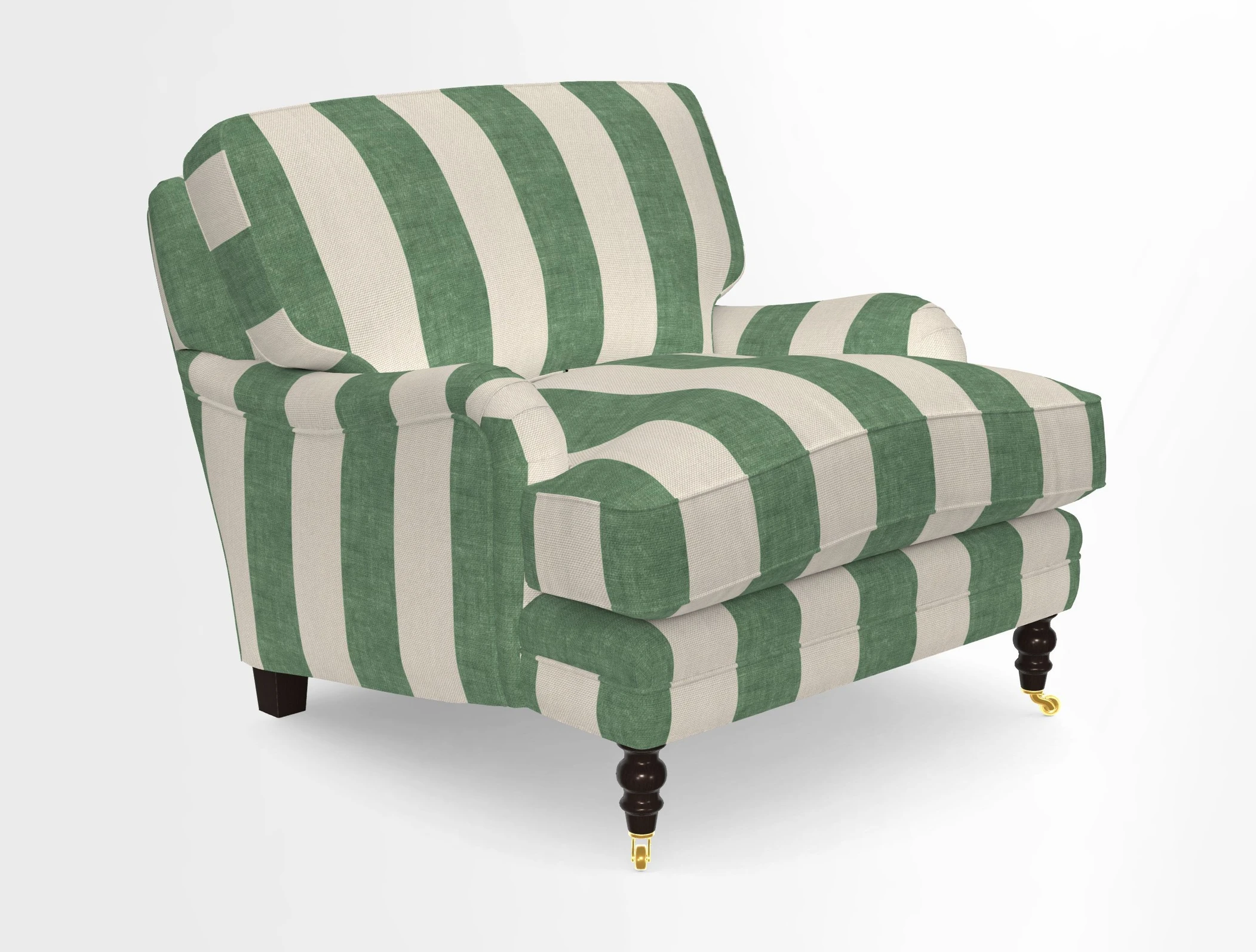 Coates Chair in RHS Gertrude Jekyll Lattice Blue with Seat and Back Cushions in Mohair Velvet Indigo
