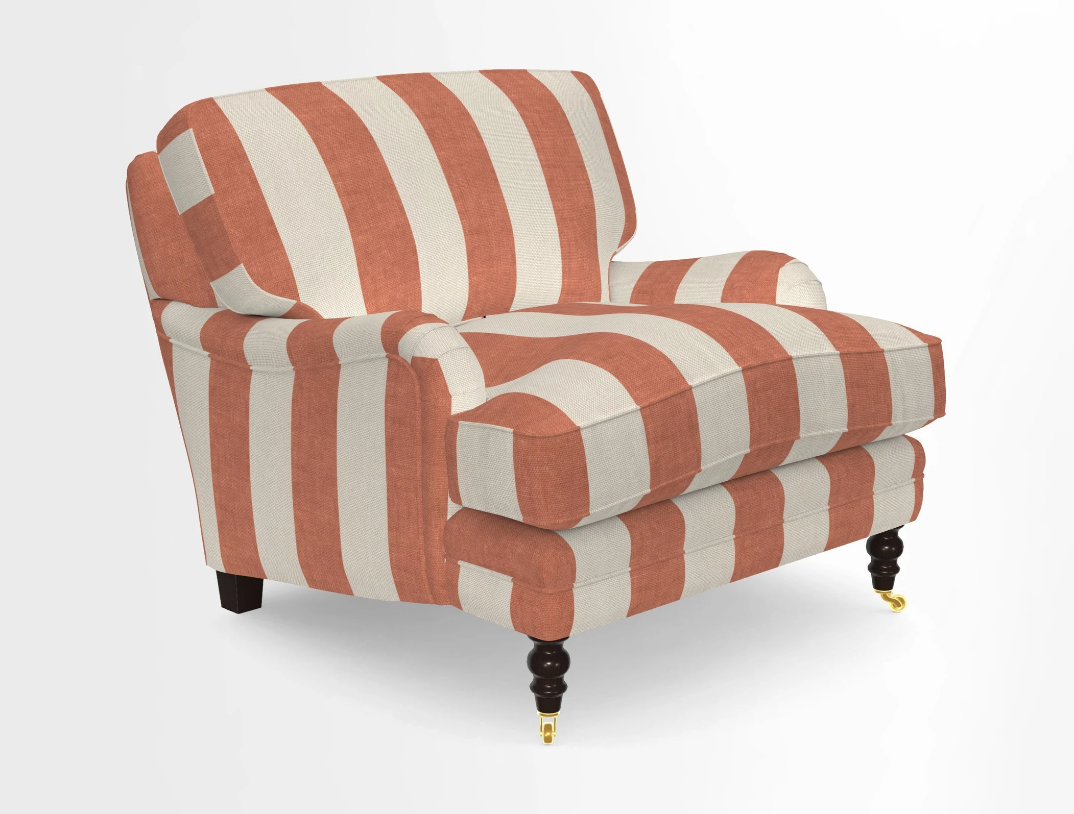Coates Chair in RHS Gertrude Jekyll Lattice Blue with Seat and Back Cushions in Mohair Velvet Indigo