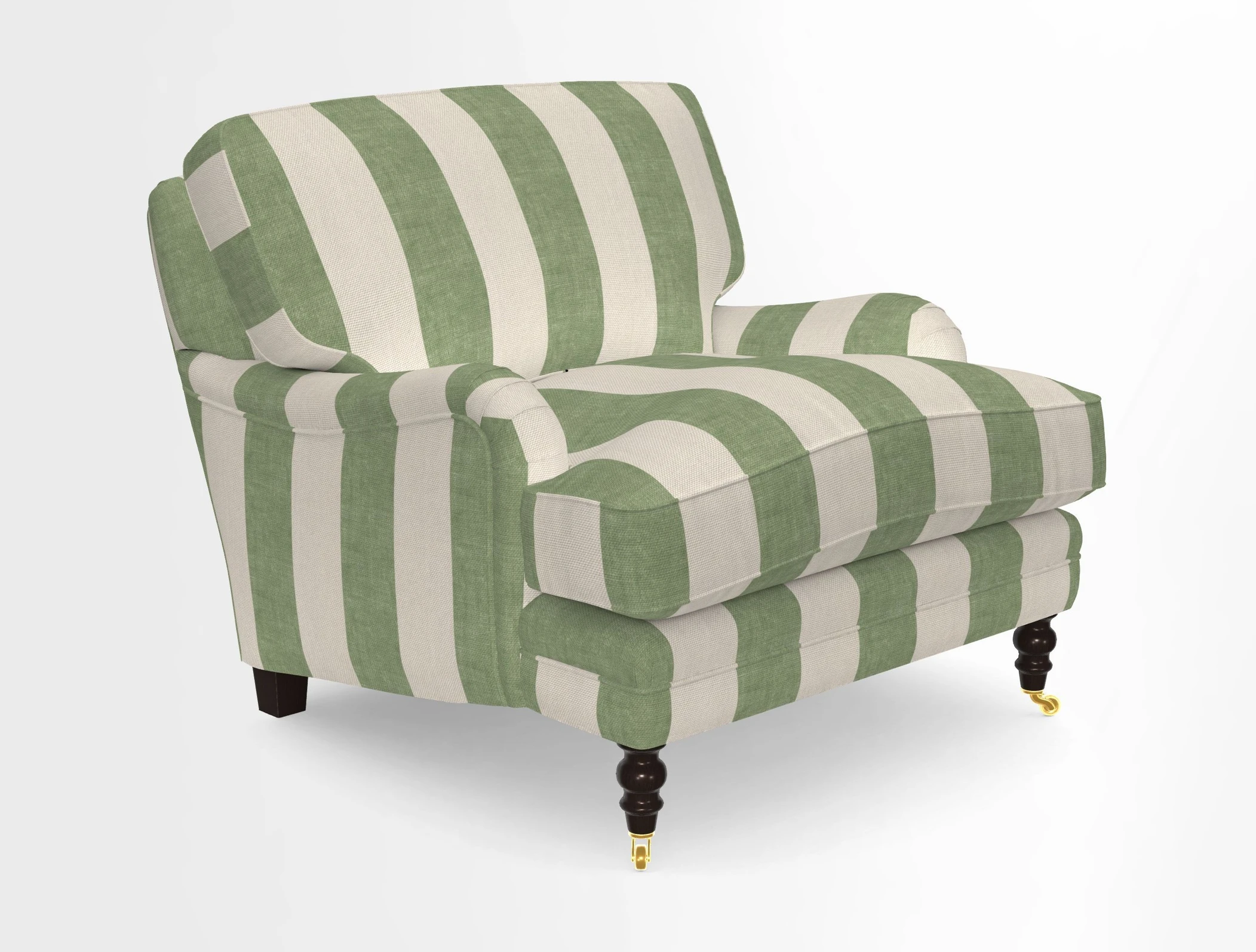 Coates Chair in RHS Gertrude Jekyll Lattice Blue with Seat and Back Cushions in Mohair Velvet Indigo