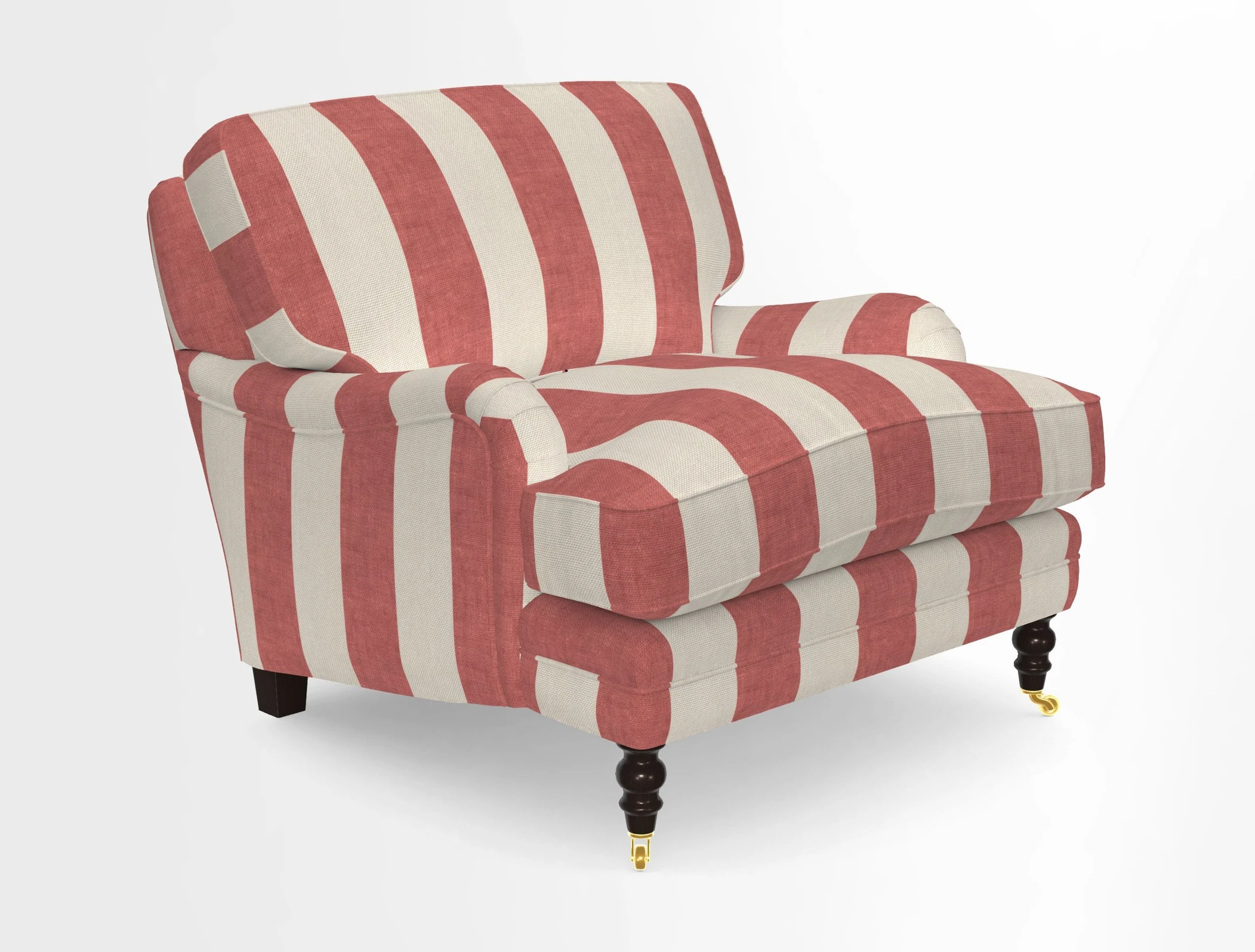 Coates Chair in RHS Gertrude Jekyll Lattice Blue with Seat and Back Cushions in Mohair Velvet Indigo