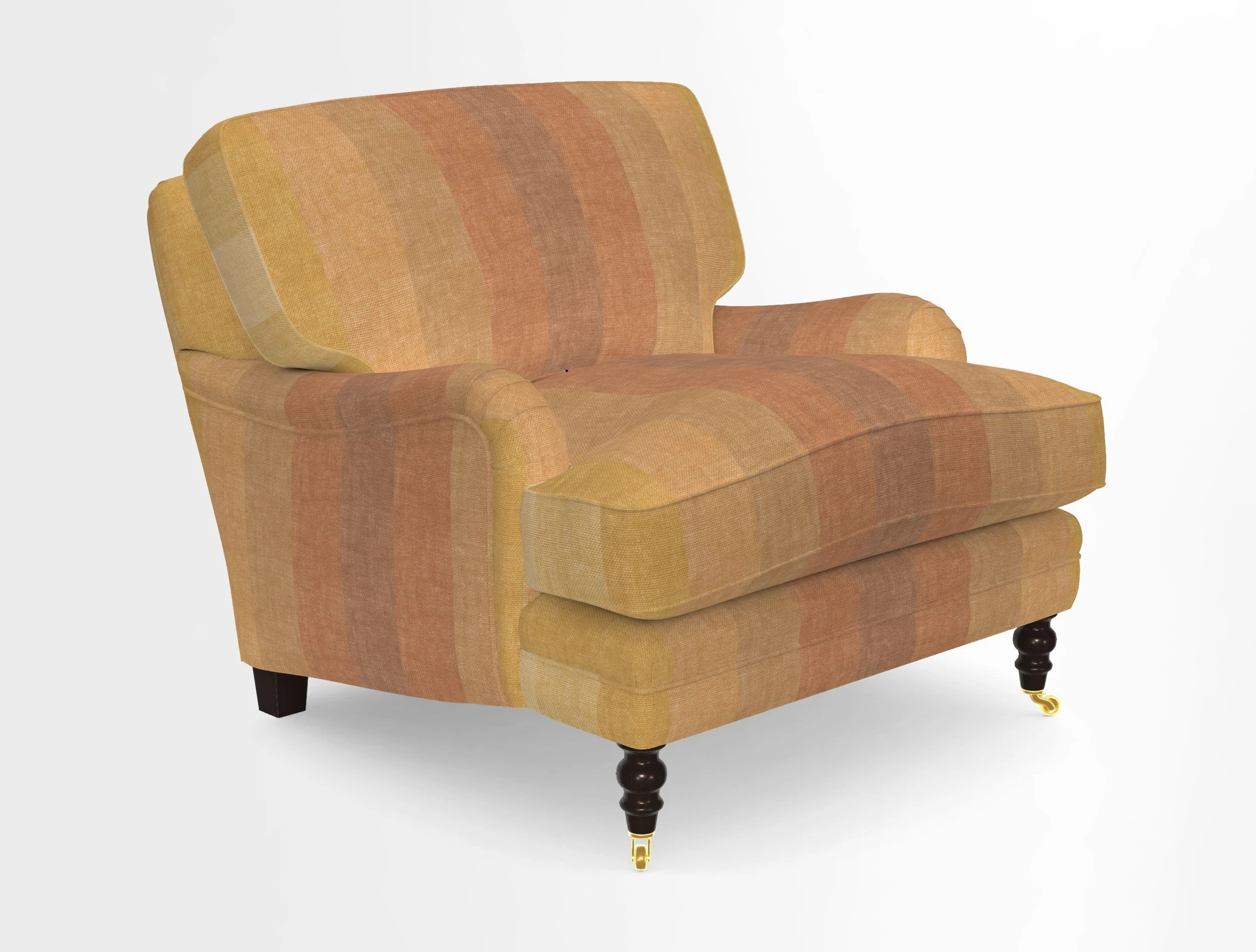 Coates Chair in RHS Gertrude Jekyll Lattice Blue with Seat and Back Cushions in Mohair Velvet Indigo