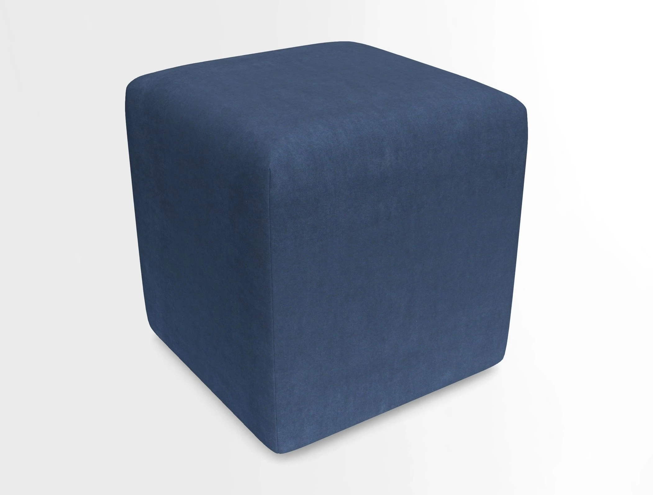 Cube Footstool in Peruvian homespun fabric