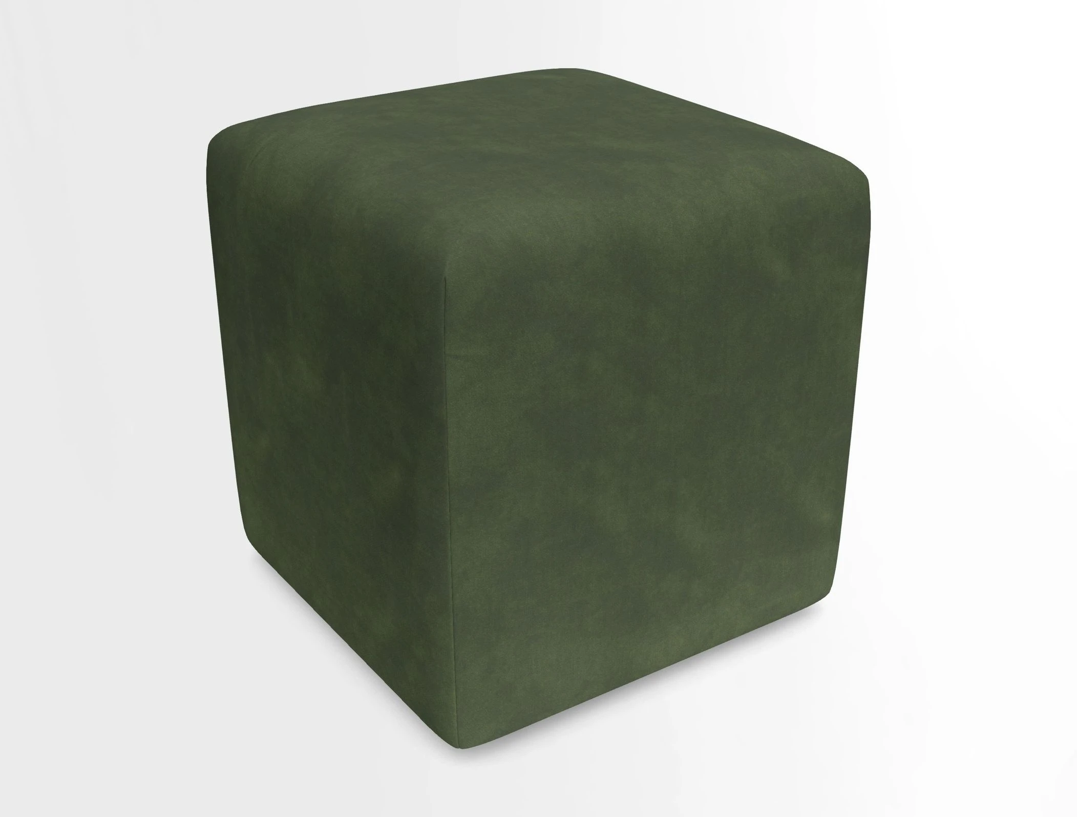 Cube Footstool in Peruvian homespun fabric
