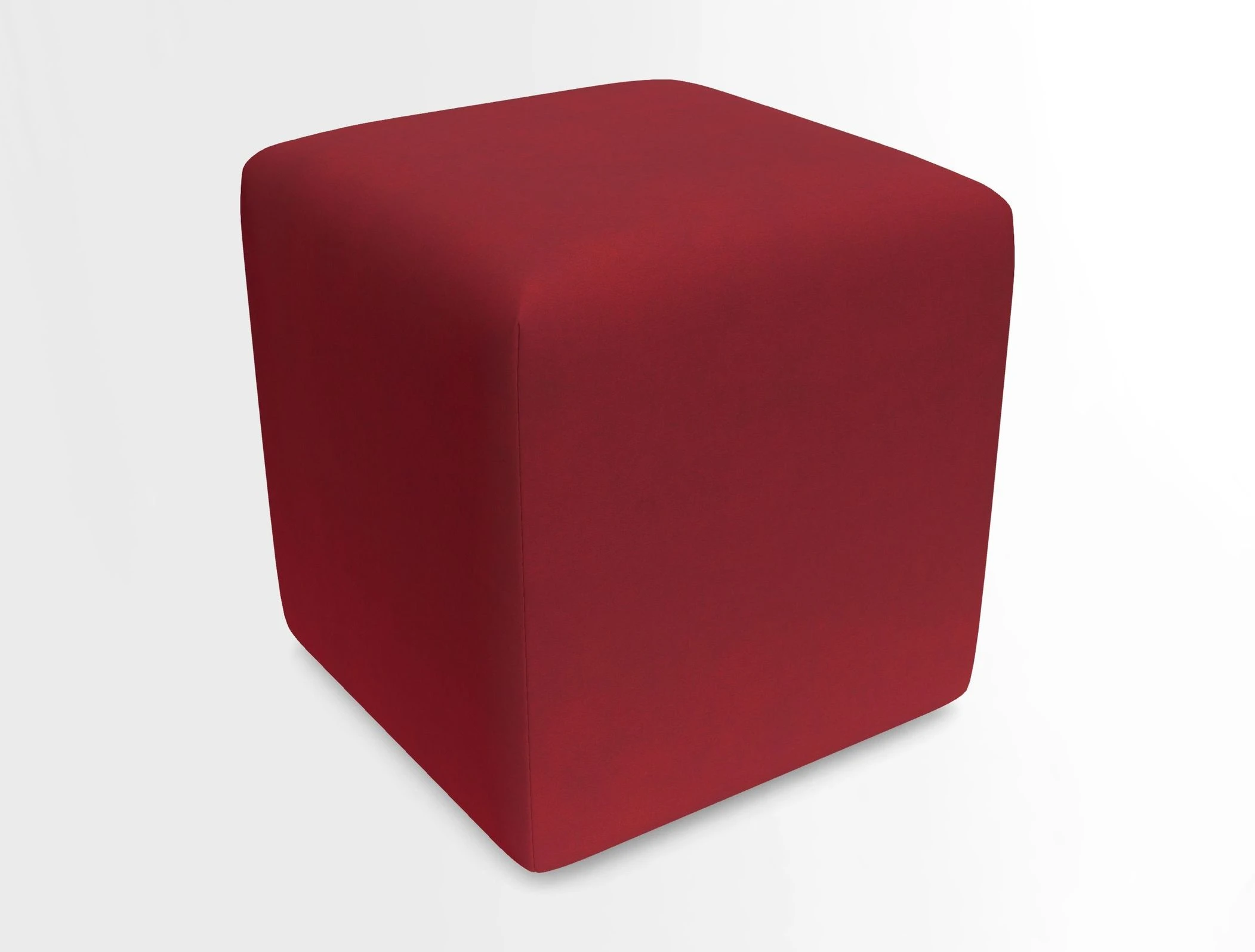 Cube Footstool in Peruvian homespun fabric