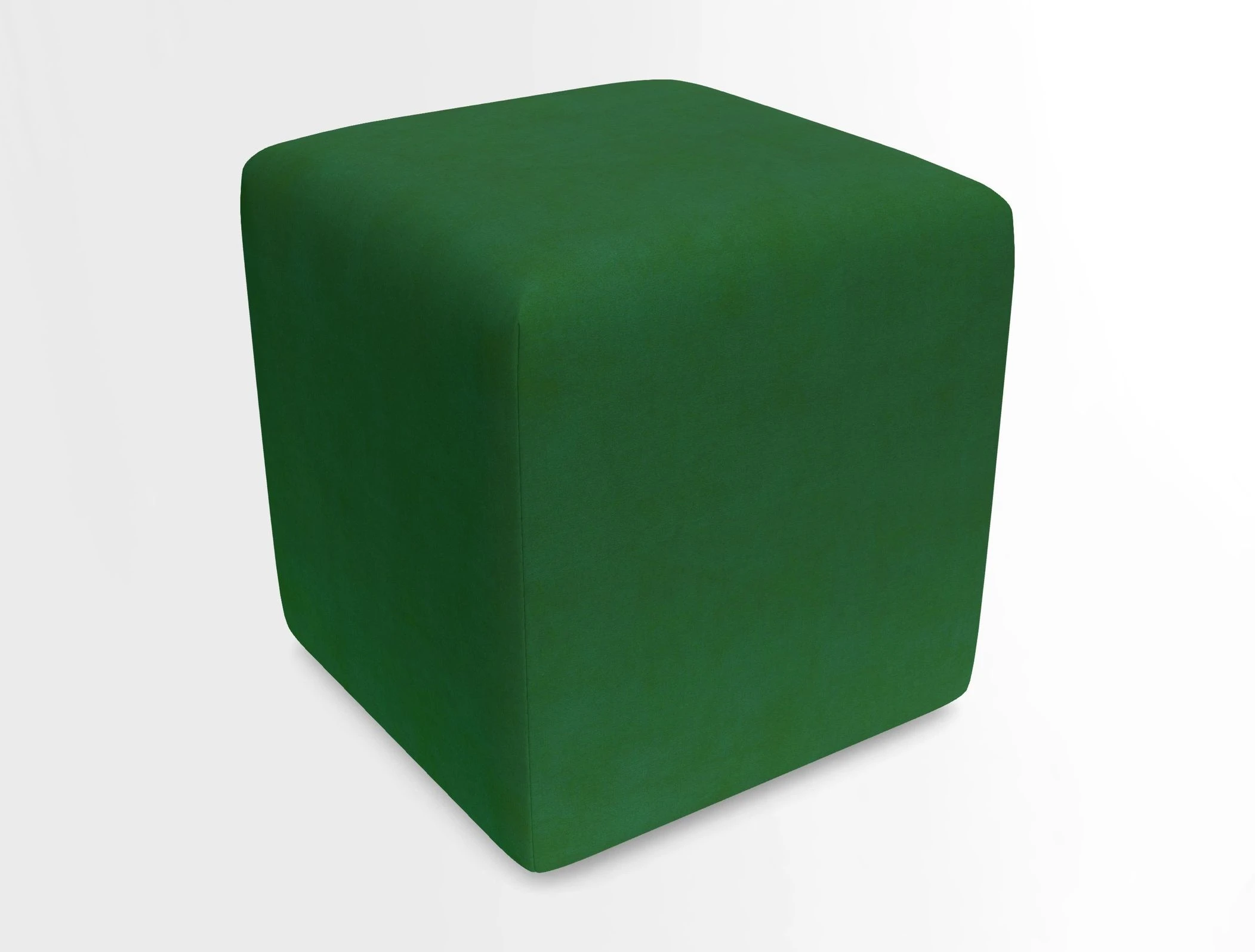 Cube Footstool in Peruvian homespun fabric