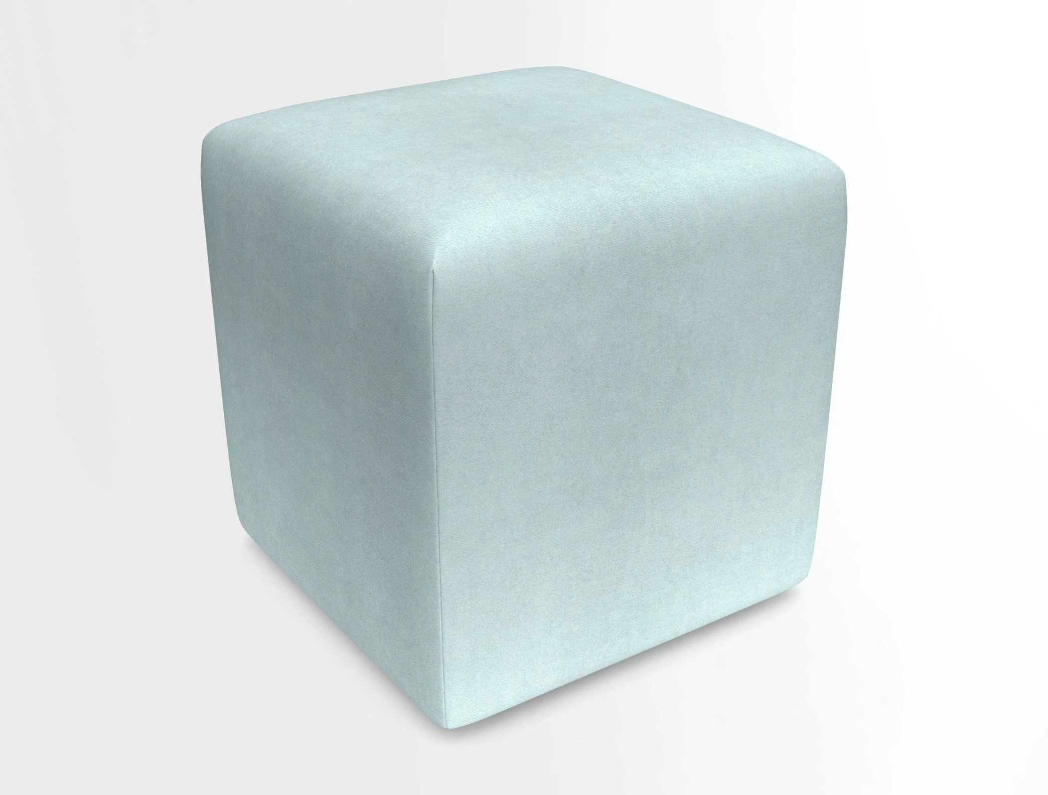Cube Footstool in Peruvian homespun fabric
