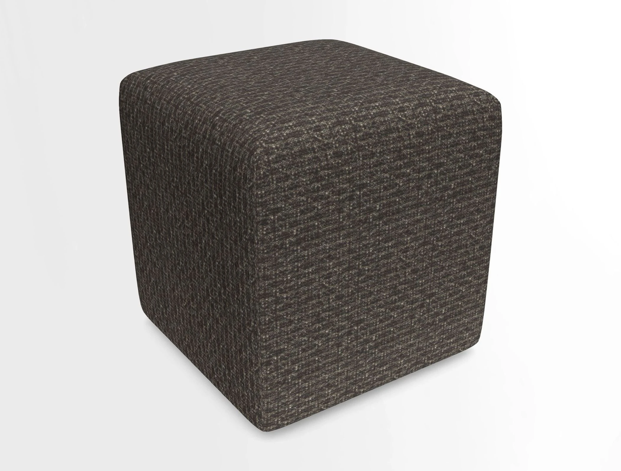 Cube Footstool in Peruvian homespun fabric