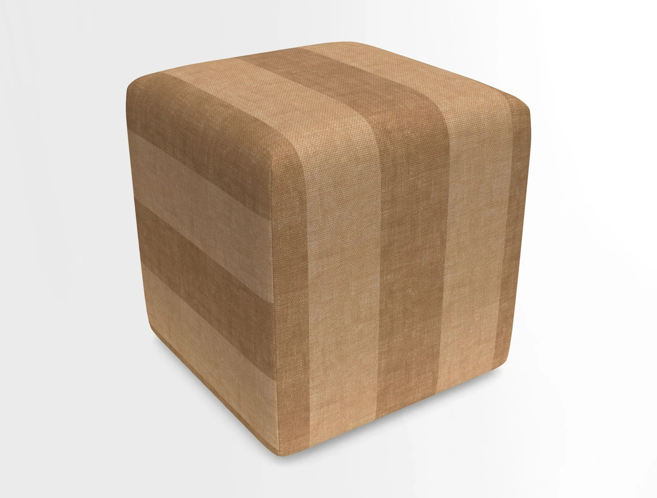Cube Footstool in Peruvian homespun fabric