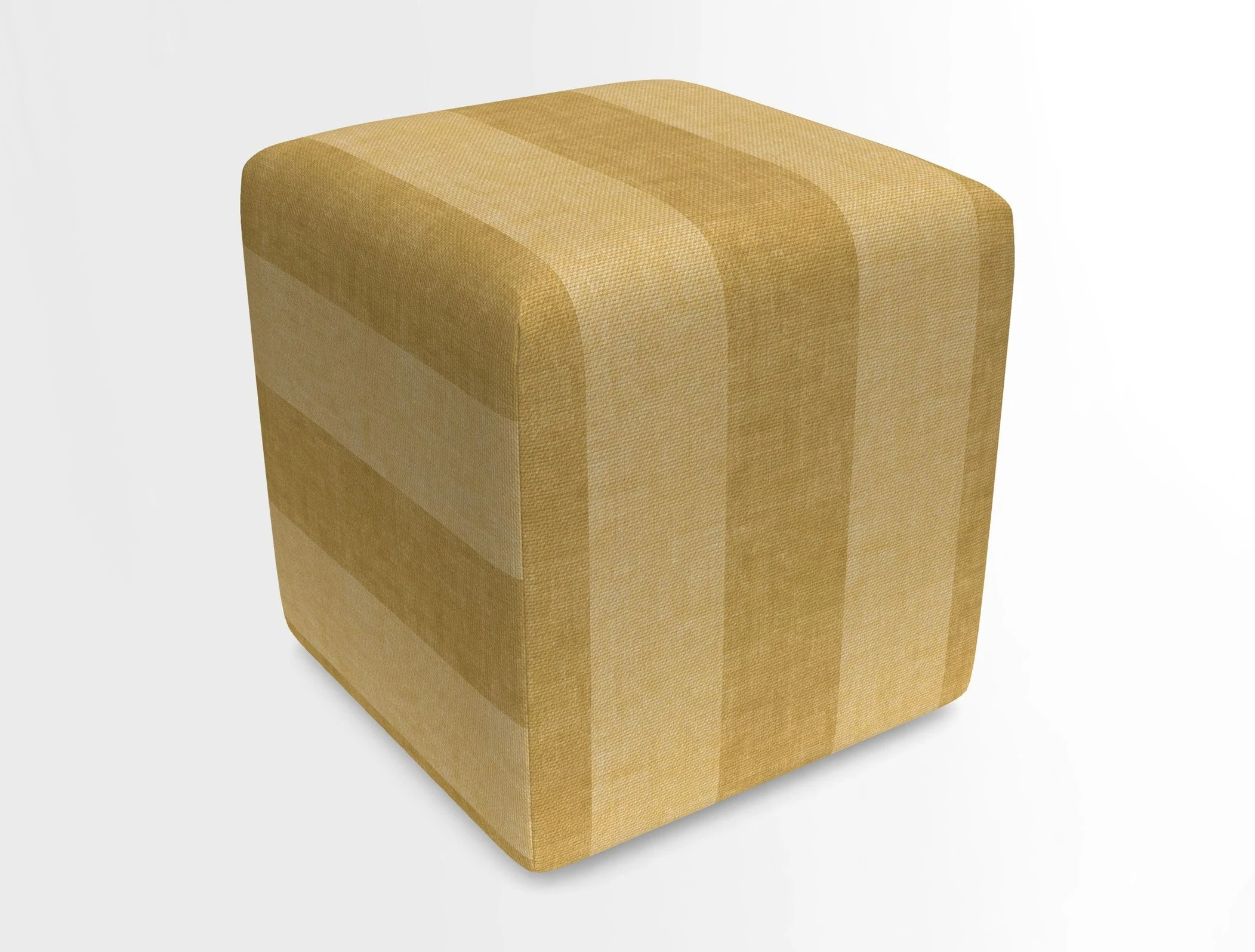 Cube Footstool in Peruvian homespun fabric