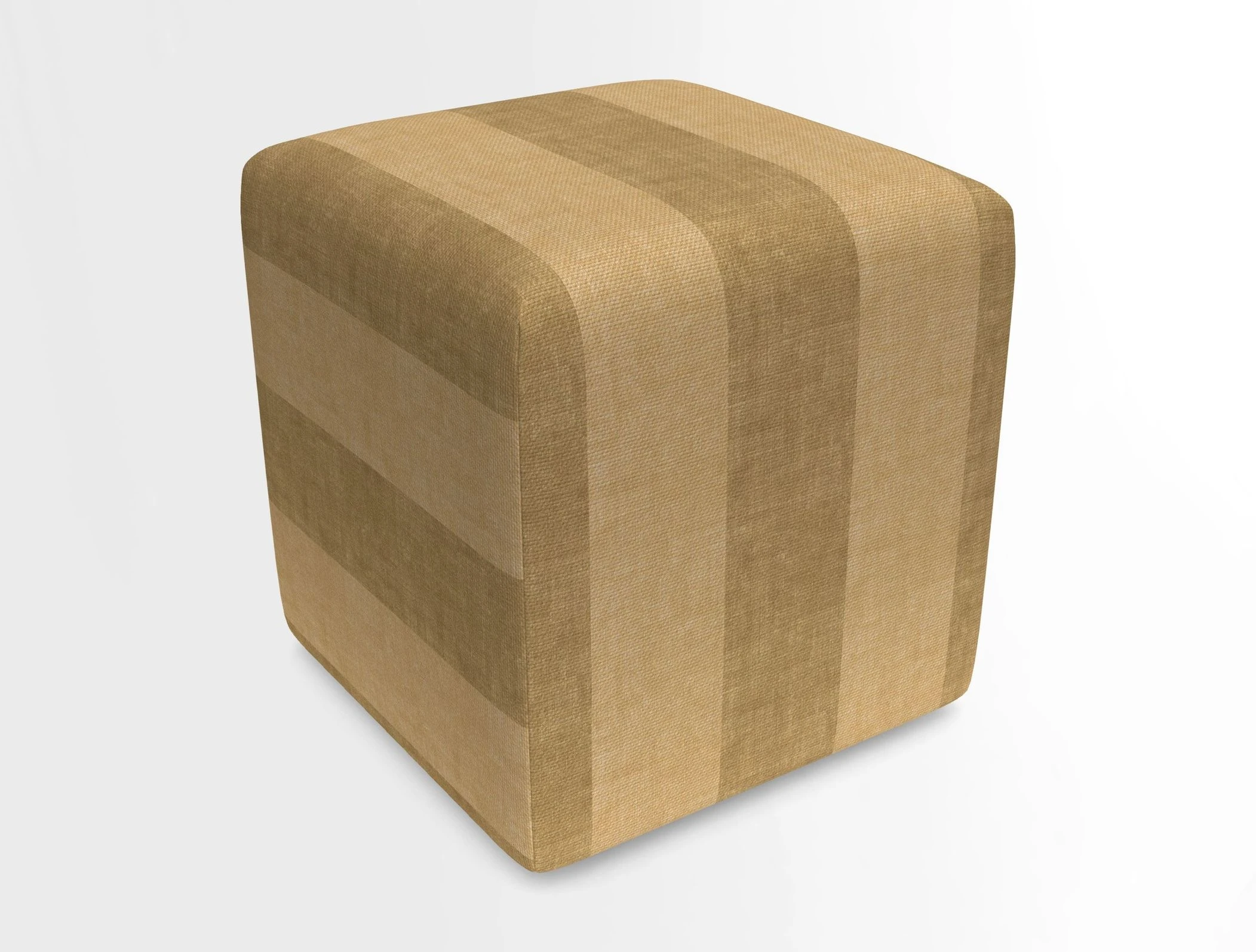 Cube Footstool in Peruvian homespun fabric