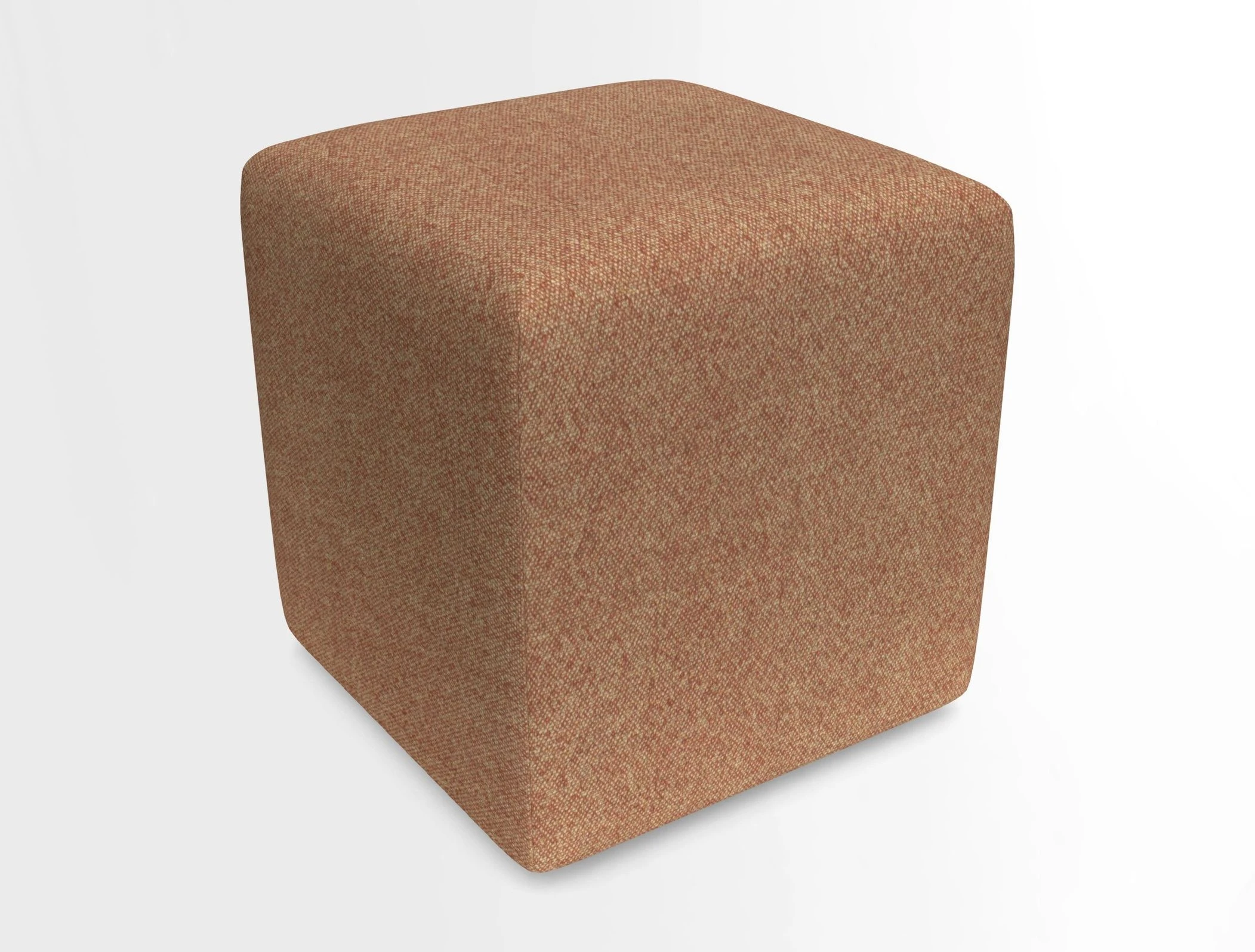 Cube Footstool in Peruvian homespun fabric